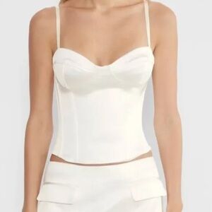 Aritzia Wilfred Satin Corset Tank